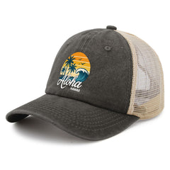 Aloha Hawaii Sun Hats garde cap back view highlighting mesh panels