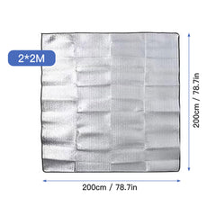 Alomejor aluminum foil mat for beach outings cushions and dries quickly.