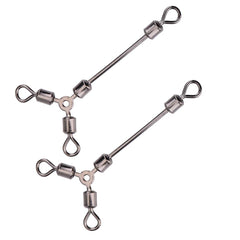 Alomejor fishing swivels 15 pcs, Y shape 3-way, quick rig connection for fast setups.