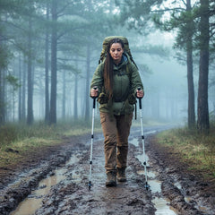 Alomejor mud-snow basket provides extra support on soft terrain.