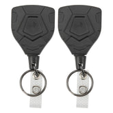 Alomejor retractable keychain close-up showing durable stainless steel body