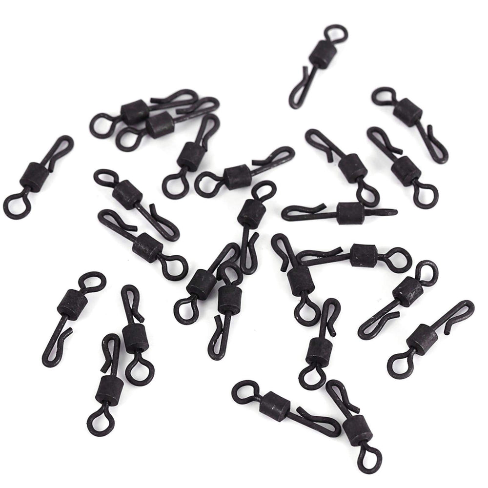 Alomejor Q-shaped fishing swivel close-up showing durable stainless steel construction for strong rigs.