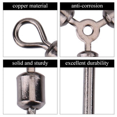 Alomejor swivels size variety kit for matching line strength and quick rig changes.