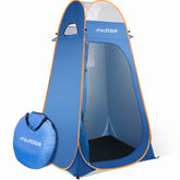 Alpcour portable pop up tent front view for private outdoor showers and changing.