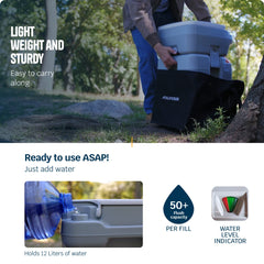 Alpcour portable toilet 6-gallon waste tank shows ample capacity during trips.