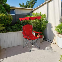 ALPHA CAMP shade canopy side view showing sun protection and airflow