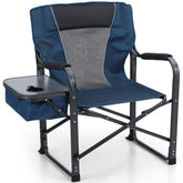 ALPHA CAMP Director Chair with cooler bag and side table for outdoor comfort