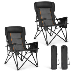 ALPHA CAMP heavy-duty chair backrest closeup for extended outdoor comfort.