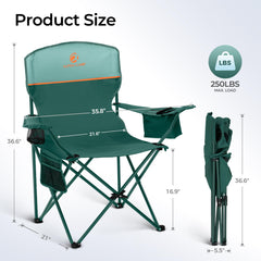 ALPHA CAMP heavy-duty chair frame and 600D fabric for durable outdoor seating