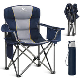 ALPHA CAMP oversized folding camping chair outdoors, ideal for camping and picnics.