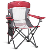 ALPHA CAMP oversized mesh back camping chair folded for easy transport and storage