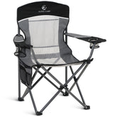 ALPHA CAMP oversized mesh back chair front view showing roomy seating for outdoor comfort.