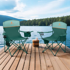 ALPHA CAMP 3-can cooler armrest for refreshing drinks at the beach or tailgate