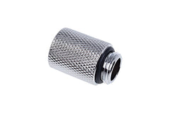 Alphacool Eiszapfen chrome extender with brass body for G1/4 thread connections.