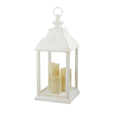 Alpine Corporation 24-inch lantern candlelit-LED on tabletop display.