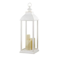 Alpine Corporation lantern on deck with warm inviting glow