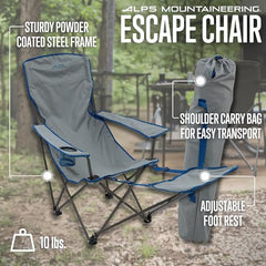 ALPS Escape Lounge folded for compact storage and transport.