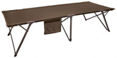 ALPS Mountaineering Escalade Cot XL demonstrates quick setup in clay color