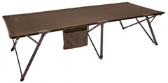 ALPS Mountaineering Escalade Cot XL demonstrates quick setup in clay color