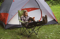 ALPS Mountaineering Escape Lounge Chair footrest extended for relaxed camping or backyard lounging