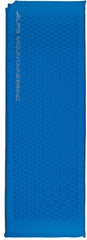 ALPS Mountaineering Flexcore long blue self-inflating pad top view for backpacking comfort