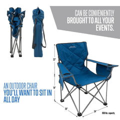 ALPS Mountaineering King Kong Chair cup holders for beverages by the campfire or river