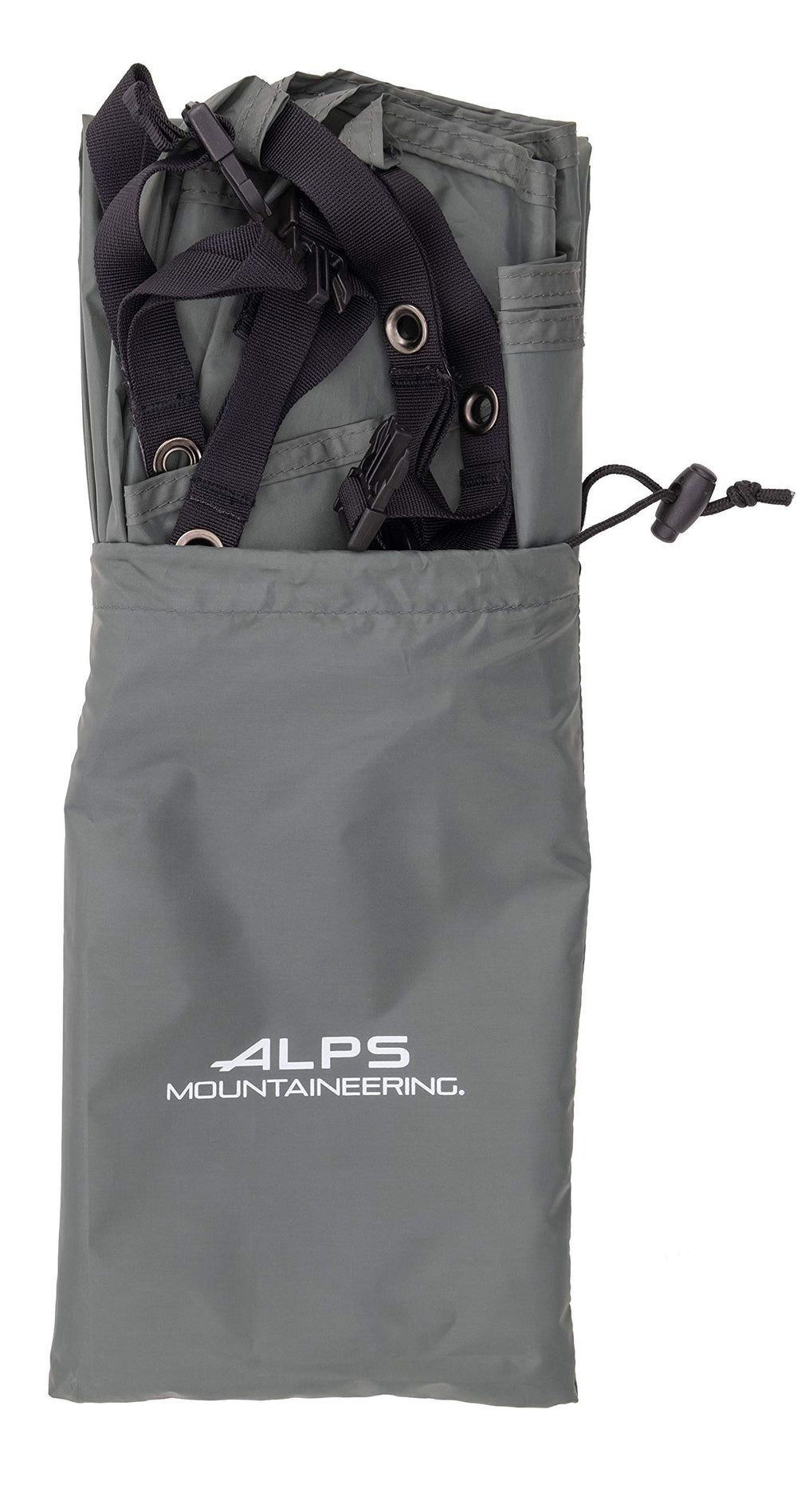 ALPS Tasmanian 2 Footprint front view; durable polyester with corner attachments for secure tent protection.