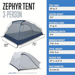 Zephyr 3P tent mesh walls provide superior airflow for hot nights.