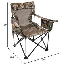 King Kong Chair with mesh seat offers breathable comfort at campsites.