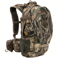 ALPS OutdoorZ Pursuit Pack bow-pocket secures bow for hands-free field treks