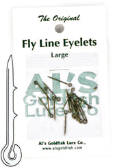 AL's Goldfish Lure Co fly line eyelet pack ready for quick leader changes