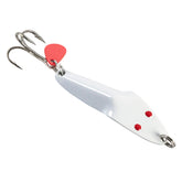 Al's Goldfish Lure Co Forty Niner lure in white, front view, for easy casting and classic action.