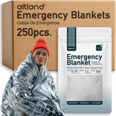 Altland emergency blankets packaged in a resealable bag for quick access.