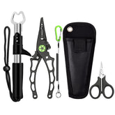Aluminum fishing pliers with EVA grip and wrist strap