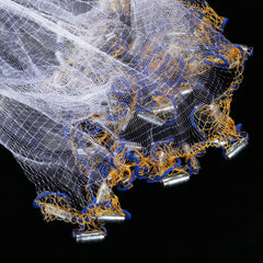 Alvinlite cast net showing tight bottom seal to prevent bait escape.