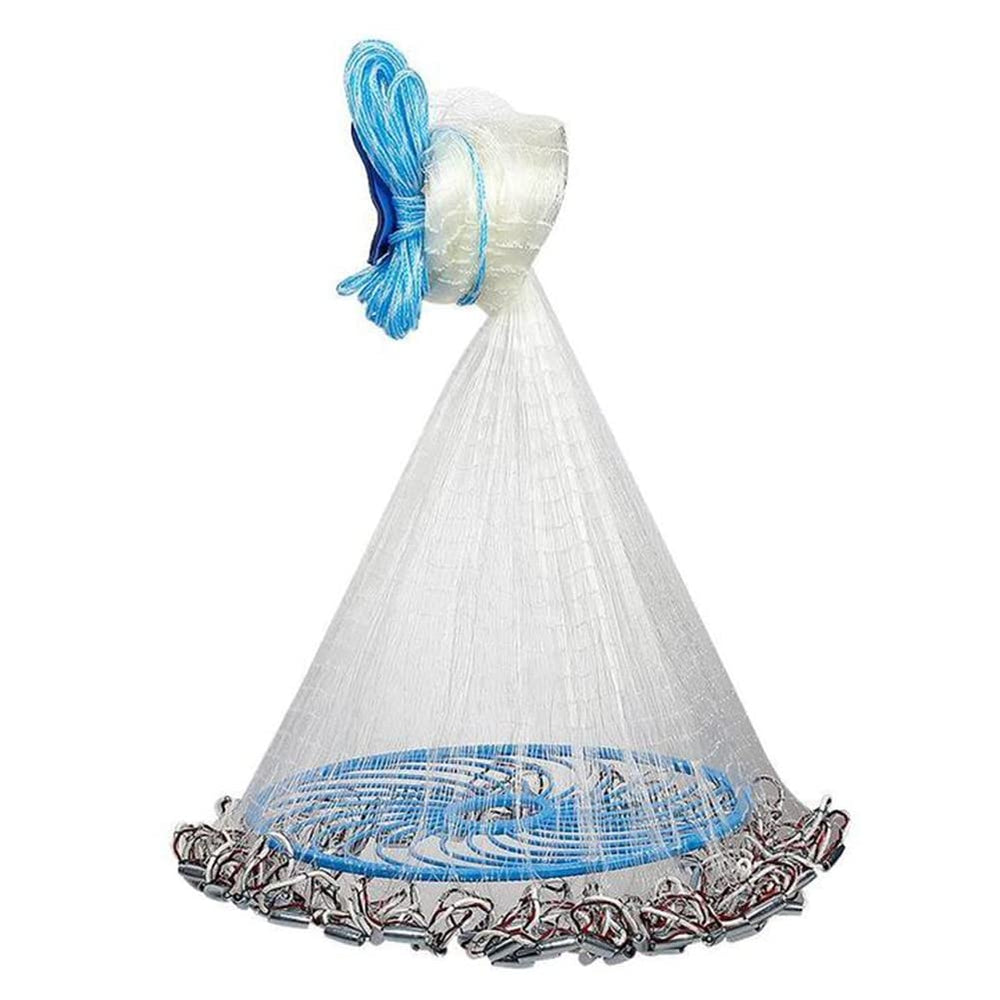 Alvinlite Standard Cast Net 2.4m diameter white for efficient bait catching