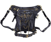 AlwaySky steampunk waist bag front pocket for quick access on hikes.