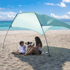 ALYCASO Beach Wind Shade Canopy packed bag demonstrates portable shade on the go