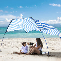 ALYCASO Beach Wind Shade front view for quick shade protection on sunny days