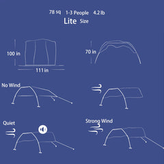 ALYCASO shade tent folds into a compact pack for easy transport.