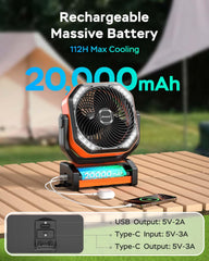 AMACOOL camping fan remote-control enables easy adjustment from the tent or campsite.