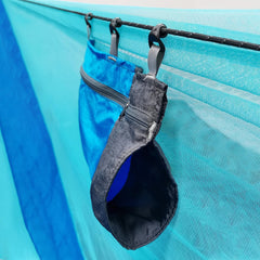 Durable Amagogo hammock organizer made from 70D cloth for rugged outdoor use.