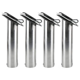 Amarine Made 4-pack stainless steel rod holders with cap and gasket, 30-degree model