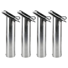 Amarine Made 4-pack stainless steel rod holders with cap and gasket, 30-degree model