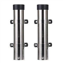 Amarine Made stainless steel side-mount rod holders with brackets - front view