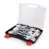 Amazama tent-stakes with 8-inch glow-top for easy nighttime visibility and quick setup.