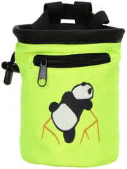 AMC climbing chalk bag embroidery provides compact storage with quick access on indoor routes
