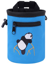 AMC Climbing Panda Chalk Bag front view with panda embroidery for easy route identification.