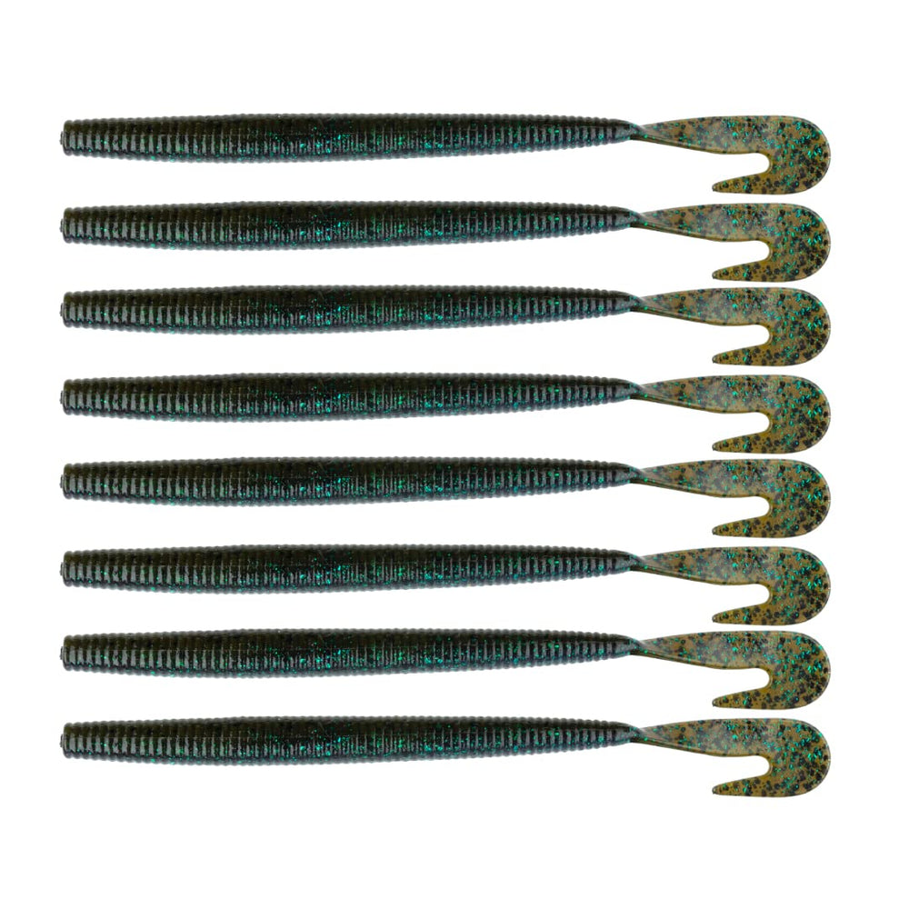 American Baitworks BAITFUEL Mega Bopper tail close-up for vegetation fishing