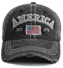 American Flag Hat for Men and Women, embroidered USA flag baseball cap